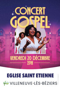 Lire la suite à propos de l’article Concert de Gospel, Eglise Saint-Etienne, le 20 décembre à 19h